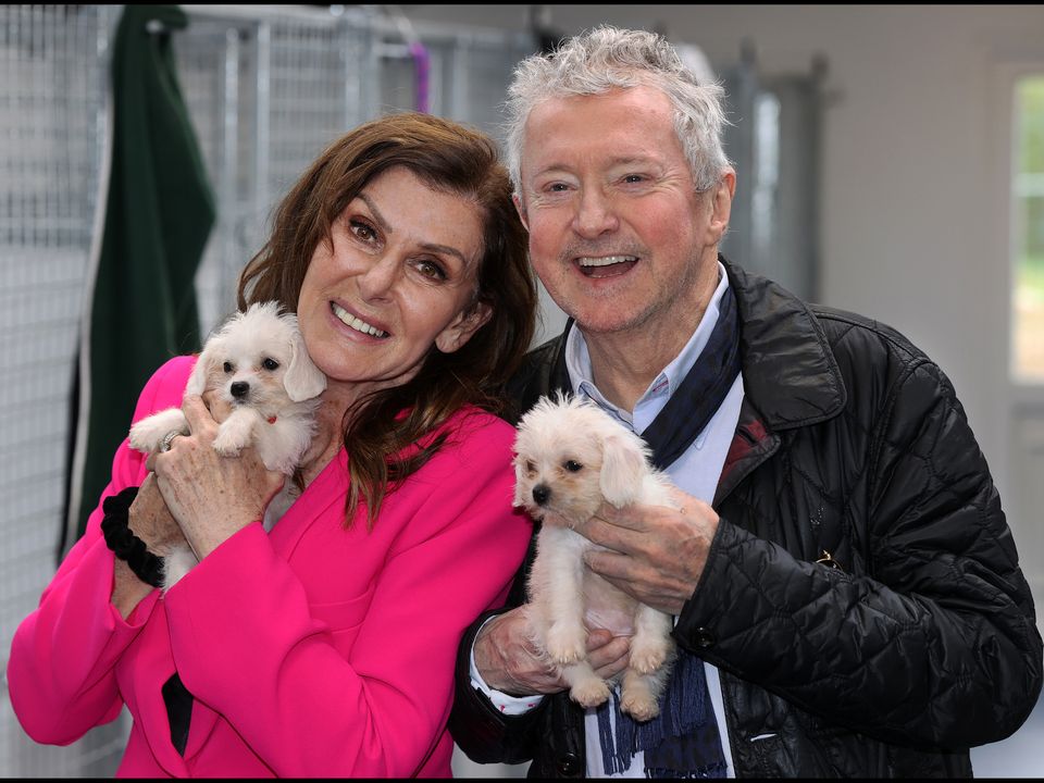 Linda Martin and Louis Walsh at the official launch of her new sanctuary, The Dublin Dog Hub. Pics: Steve Humphreys