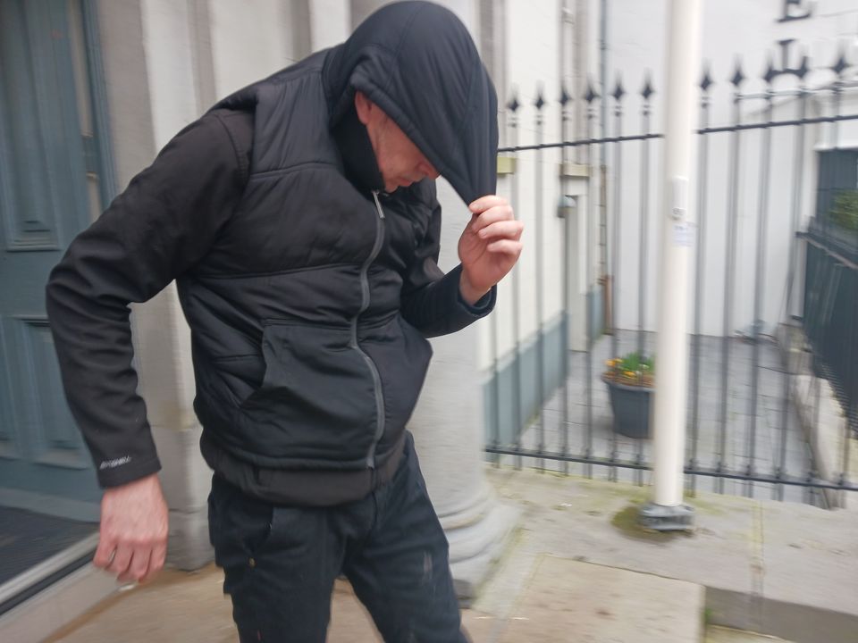 Mark Donlon of no fixed abode leaving court