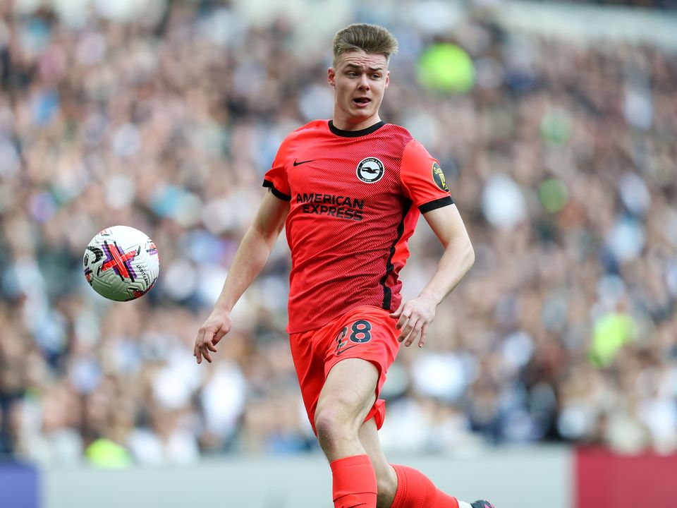 LONDON, ENGLAND - APRIL 08: Evan Ferguson of Brighton & Hove Albion during the Premier League match between Tottenham Hotspur and Brighton & Hove Albion at Tottenham Hotspur Stadium on April 8, 2023 in London, United Kingdom. (Photo by Mark Leech/Offside/Offside via Getty Images)