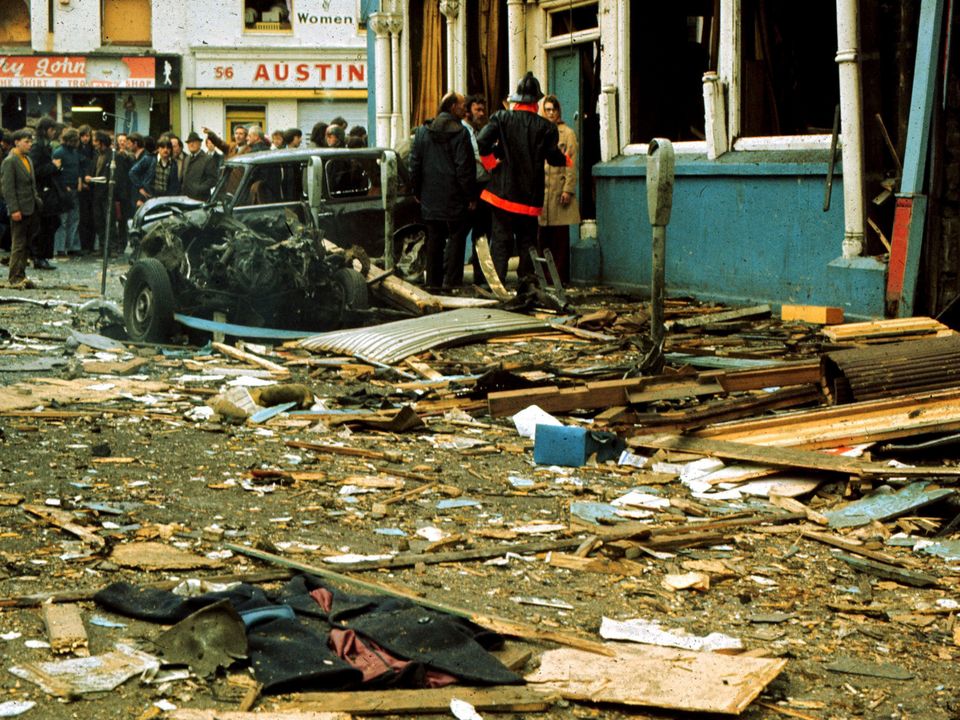 The scene after the Dublin bomb